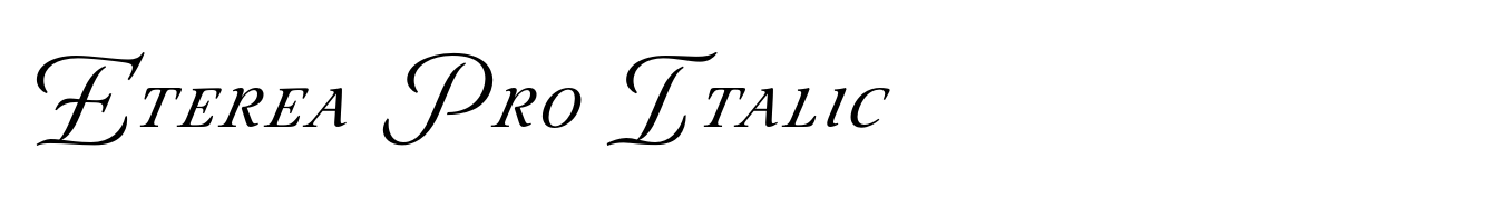 Eterea Pro Italic
